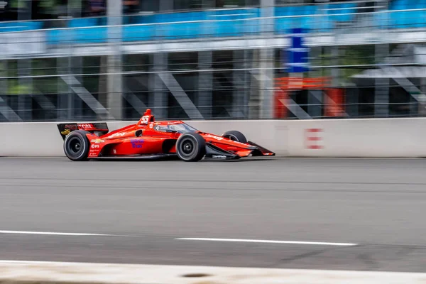 stock image INDYCAR Series driver, BENJAMIN PEDERSEN (R) (55) of Copenhagen, Denmark, travels through the turns during a practice session for the Bitnile.com Grand Prix of Portland at Portland International Raceway in Portland OR.