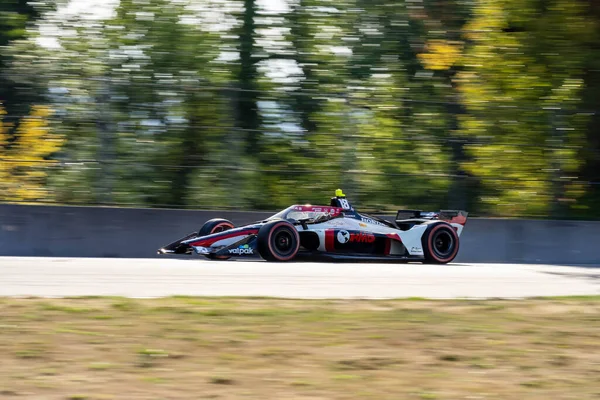 stock image INDYCAR Series driver, DAVID MALUKAS (18) of Chicago, Illinois, travels through the backstretch during the last practice session for the Bitnile.com Grand Prix of Portland at Portland International Raceway in Portland OR.