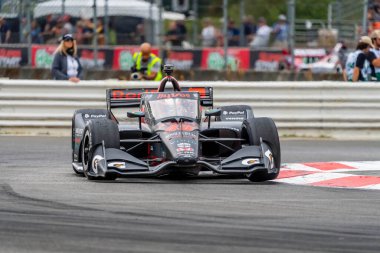 INDYCAR Serisi sürücüsü, Hedensted, Danimarka 'dan Christian LUNGAARD (45) Portland' da Portland Uluslararası Yarış Pisti 'nde Bitnile.com Grand Prix sırasında yarışır..