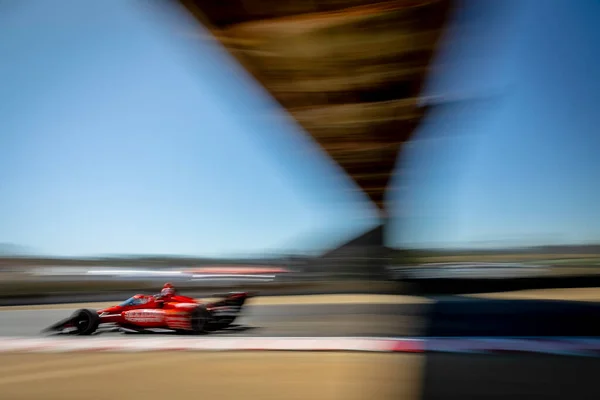 Piloto Série Indycar Benjamin Pedersen Copenhaga Dinamarca Viaja Pelas Curvas — Fotografia de Stock