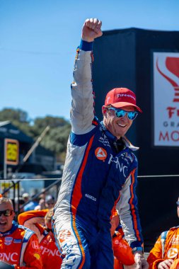 INDYCAR Serisi sürücüsü, Auckland, Yeni Zelandalı SCOTT DIXON (9), Monterey 'deki WeatherTech Raceway Laguna Seca' da Firestone Grand Prix 'sini kazandı..