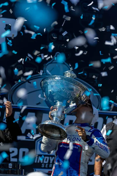 Indycar Series Sofőrje Alex Palou Barcelona Spanyolország Megnyerte Astor Trophy — Stock Fotó