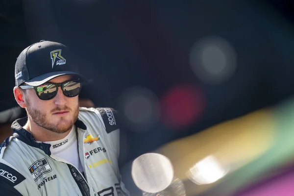 Stock image NASCAR Cup Series Driver Ty Dillon (77) takes to the track to practice for the Hollywood Casino 400 at the Kansas Speedway in Kansas City KS.