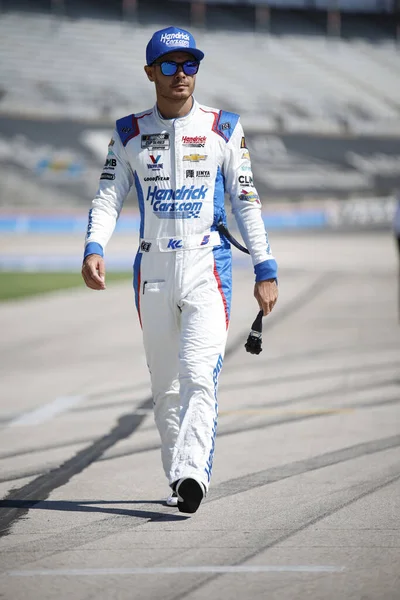 stock image NASCAR Cup Series Driver, Kyle Larson (5) gets ready to qualify for the Autotrader EchoPark Automotive 400 at the Texas Motor Speedway in Fort Worth TX.