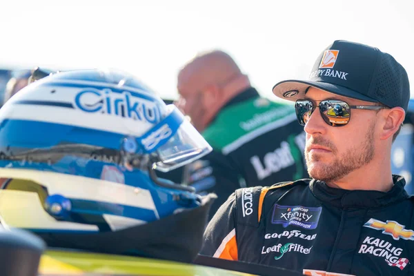 stock image NASCAR Xfinity Series Driver Daniel Hemric (10) takes to the track for the Andy's Frozen Custard 300 at the Texas Motor Speedway in Fort Worth TX.