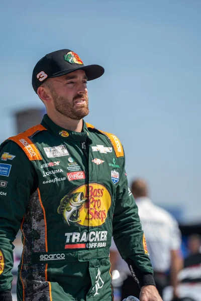 stock image NASCAR Cup Series Driver Austin Dillon (3) takes to the track to practice for the Autotrader EchoPark Automotive 400 at the Texas Motor Speedway in Fort Worth TX.