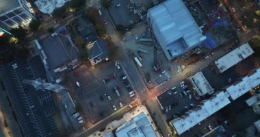 Gece Queen City, Charlotte, Kuzey Carolina 'nın hava manzarası