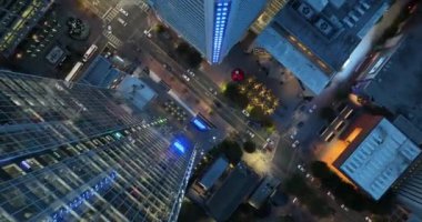 Gece Queen City, Charlotte, Kuzey Carolina 'nın hava manzarası