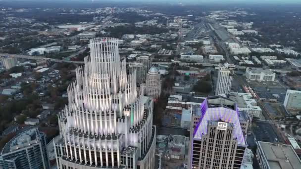Pemandangan Udara Queen City Charlotte North Carolina — Stok Video