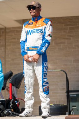 Brad Perez takes to the track to practice for the Focused Health 250 in Austin, TX, USA clipart