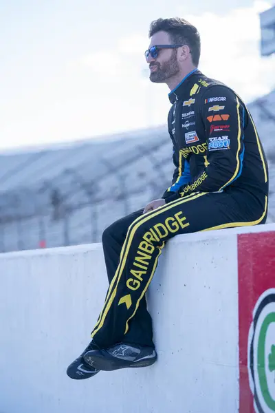 stock image Corey LaJoie takes to the track to practice for the Cook Out 400 in Martinsville, VA, USA