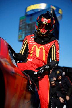 NASCAR Kupa Serisi sürücüsü Bubba Wallace Martinsville, VA, ABD 'deki Cook Out 400 antrenmanına hazırlanıyor.