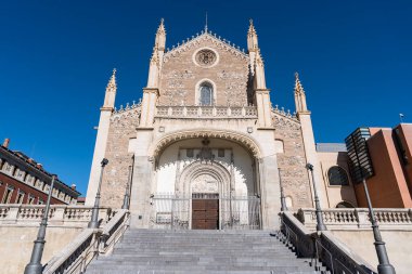 The church of San Jernimo el Real in Madrid is a historical link to royalty, used for royal investitures since the 16th century,.   clipart