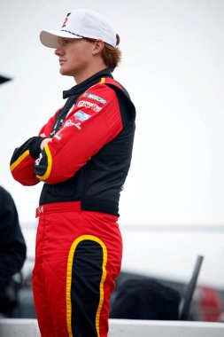 Thad Moffitt, Amerika 'nın Kalbi 200 için Kansas City, KS, ABD' de antrenman yapıyor.