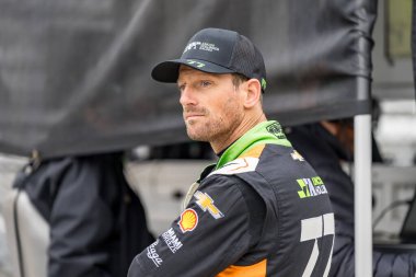 Cenevre, İsviçre 'den ROMAIN GROSJEAN (77), Indianapolis 500' ün Speedway, IN 'deki Indianapolis Motor Yarış Pisti' nde 108..