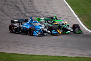 İsviçre Cenevre 'nin Romain GROSJEAN (77), Birmingham AL' deki Berber Motorsporları Parkı 'nda düzenlenen Alabama Indy Grand Prix' sinde yarışa katılıyor..