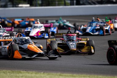 Payette, Idaho 'dan STING RAY ROBB (41), Indianapolis Motor Yarış Pisti' ndeki Sonsio Grand Prix sırasında yolda gidiyor..