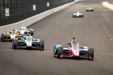 Varnamo, İsveç 'ten Felix Rosenqvist (60) Indianapolis 500' ün 108. koşusu için Speedway, IN 'deki Indianapolis Motor Yarış Pisti' nde pratik yapıyor..