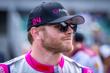 Noblesville, Indiana 'dan CONOR DALY (24) Indianapolis 500' ün 108. koşusu için yarışmaya hazırlanıyor..