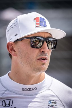 New Albany, Ohio 'dan GRAHAM RAHAL (15), Indianapolis 500' ün Speedway, IN 'deki Indianapolis Motor Yarış Pisti' ndeki 108..