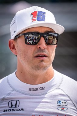 New Albany, Ohio 'dan GRAHAM RAHAL (15), Indianapolis 500' ün Speedway, IN 'deki Indianapolis Motor Yarış Pisti' ndeki 108..