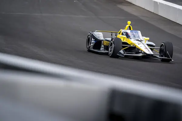 stock image COLTON HERTA (26) of Valencia, California comes into turn 1 during a practice for the 108th Running of the Indianapolis 500 at the Indianapolis Motor Speedway in Speedway, IN.