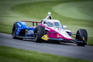 Varnamo, İsveç 'ten Felix Rosenqvist (60) Indianapolis 500' ün 108. koşusu için Speedway, IN 'deki Indianapolis Motor Yarış Pisti' nde pratik yapıyor..