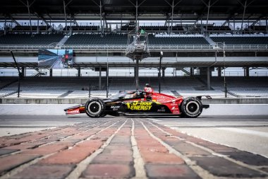 PIETRO FITTIPALDI (30) of Miami, Florida crosses the yard of bricks during a practice session for the Indy 500 at the Indianapolis Motor Speedway in Speedway, IN. clipart