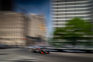 SANTINO FERRUCCI (14) of Woodbury, Connecticut travels through turn 3 to qualify for the Detroit Grand Prix on the Streets of Detroit in Detroit, MI. clipart