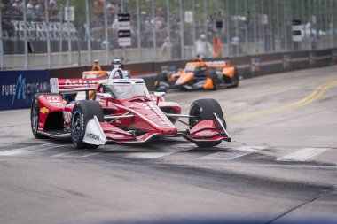 NTT INDYCAR SERIES sürücüsü, Nashville, Tennessee 'li JoSEF NEWGARDEN (2) Detroit Grand Prix' inde Detroit, MI.