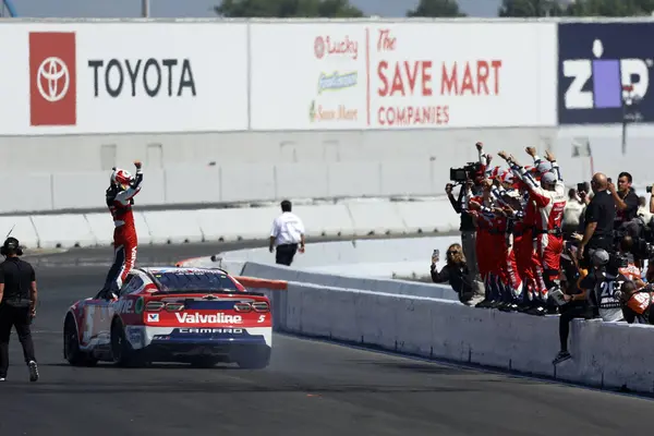 stock image Kyle Larson wins the Toyota/Save Mart 350 in Sonoma, CA, USA
