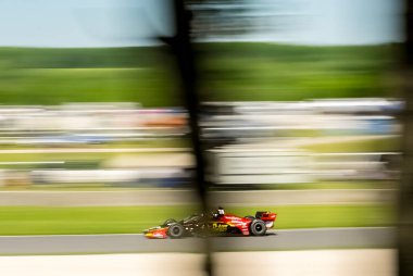 Miami, Florida 'dan PIETRO FITTIPALDI (30), Elkhart Gölü, WI' deki Road America 'da XPEL Grand Prix için pratik yapıyor..