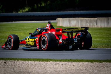 Miami, Florida 'dan PIETRO FITTIPALDI (30), Elkhart Gölü, WI' deki Road America 'da XPEL Grand Prix için pratik yapıyor..