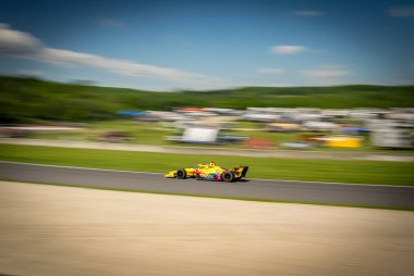 ALEX PALOU (10) (Barcelona, İspanya), Elkhart Gölü, WI 'deki Road America' da XPEL Grand Prix için pratik yapmaktadır..