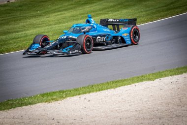 Kopenhag 'dan CHRISTIAN RASMUSSEN (R) (20), Danimarka Elkhart Gölü, WI' deki Road America 'da XPEL Grand Prix uygulaması.