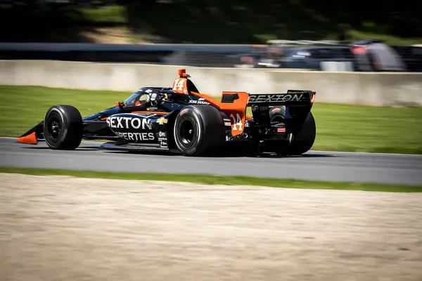 stock image SANTINO FERRUCCI (14) of Woodbury, Connecticut practices for the XPEL Grand Prix at Road America in Elkhart Lake, WI.