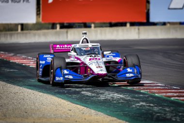 Varnamo, İsveç 'ten Felix Rosenqvist (60), Salinas, CA' daki WeatherTech Raceway Laguna Seca 'da Monterey Firestone Grand Prix' inde pratik yapıyor..