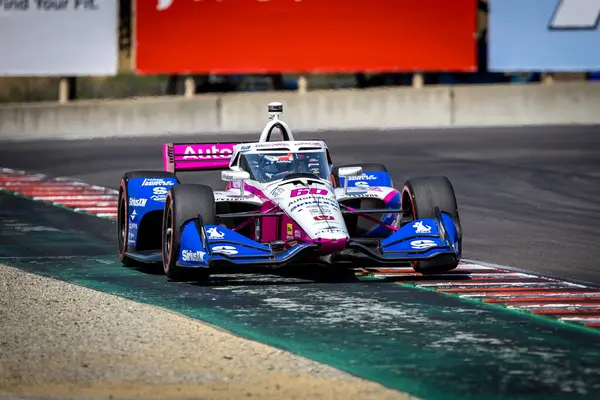 stock image Felix Rosenqvist (60) of Varnamo, Sweden practices for the Firestone Grand Prix of Monterey at WeatherTech Raceway Laguna Seca in Salinas, CA.