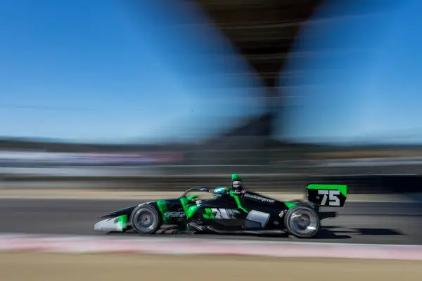 stock image RICARDO ESCOTTO (R) (75) of Mexico City, Mexico practices for the Firestone Grand Prix of Monterey at WeatherTech Raceway Laguna Seca in Salinas, CA.