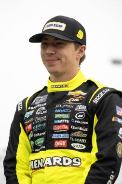 Brandon Jones waits for qualifying to begin for the HyVee Perks 250 in Newton, IA, USA clipart