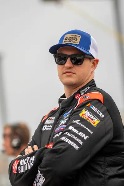 stock image Ryan Preece waits for qualifying to begin for the Iowa Corn 350 Powered by Ethanol  in Newton, IA, USA