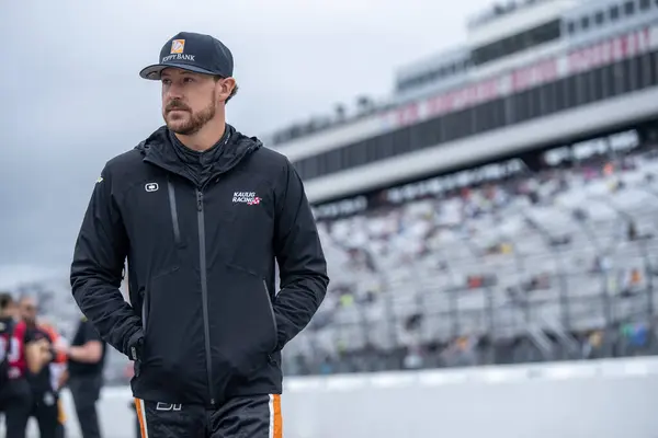 stock image Daniel Hemric takes to the track to practice for the USA Today 301 in Loudon, NH, USA