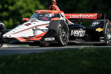 Toowoomba, Avustralya 'dan Will PowER (12), Lexington, OH' daki Orta Ohio Spor Otomobil Sahasında Honda Indy 200 için antrenman yapıyor..