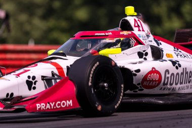 STING RAY ROBB (41) of Payette, Idaho practices for the Honda Indy 200 at Mid-Ohio Sports Car Course in Lexington, OH. clipart