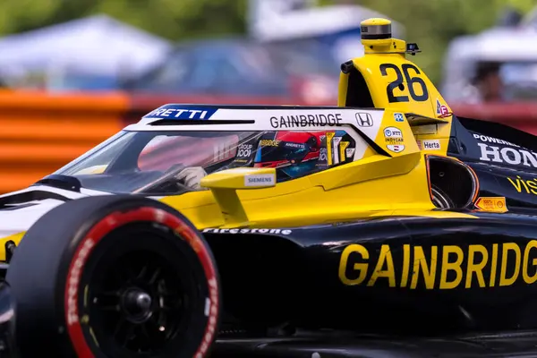 Stock image COLTON HERTA (26) of Valencia, California practices for the Honda Indy 200 at Mid-Ohio Sports Car Course in Lexington, OH.