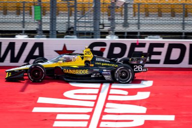 COLTON HERTA (26) of Valencia, California practices for the Hy-Vee Homefront 250 at Iowa Speedway in Newton, IA. clipart