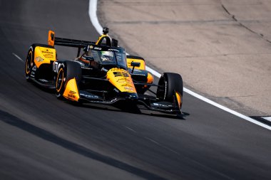 Monterey, Meksika 'dan PATO OWARD (5) Newton, IA' daki Iowa Speedway 'de Hy-Vee Homefront 250 için pratik yapmaktadır..