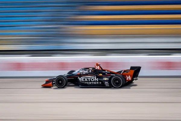 stock image SANTINO FERRUCCI (14) of Woodbury, Connecticut practices for the Hy-Vee Homefront 250 at Iowa Speedway in Newton, IA.