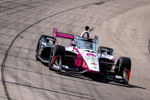 stock image DAVID MALUKAS (66) of Chicago, Illinois practices for the Hy-Vee Homefront 250 at Iowa Speedway in Newton, IA.