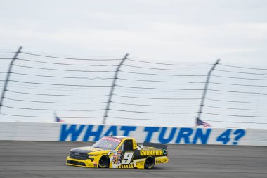 Grant Enfinger takes to the track to practice for the CRC Brakleen 175 in Long Pond, PA, USA clipart